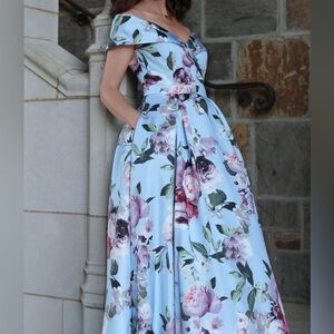 Blue Flowered Gown